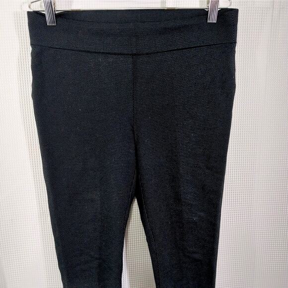 LOFT! BLACK W/GRAY MICRODOT PATTERN LUXURIOUS WINTER WEIGHT LEGGINGS! SZ M - Picture 3 of 11